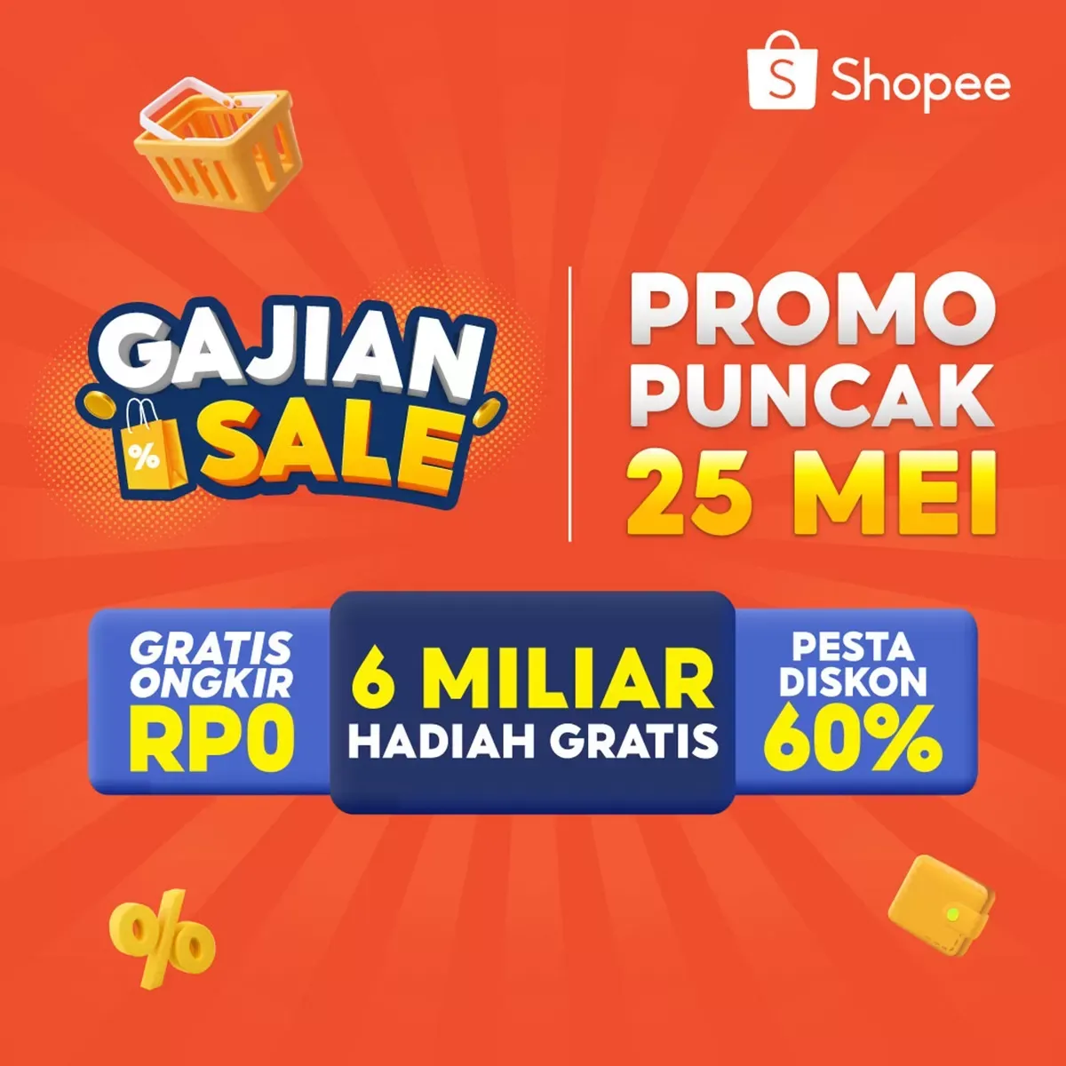 Cara Mendapatkan Voucher Diskon Shopee Setiap Tanggal Kembar (Promo Gajian)