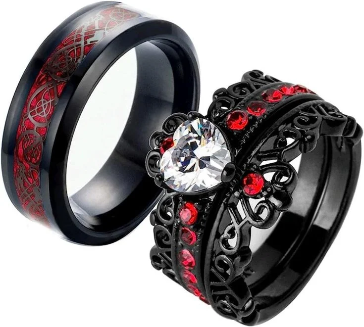 Kenapa Memilih Black and Red Wedding Rings?