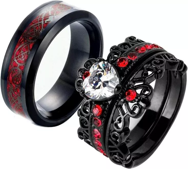 Kenapa Memilih Black and Red Wedding Rings?