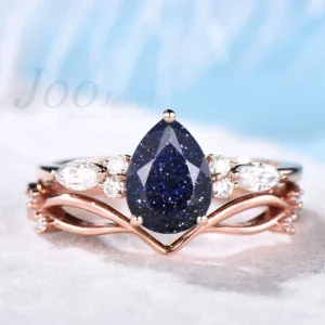 Kelebihan Blue Sandstone Wedding Ring