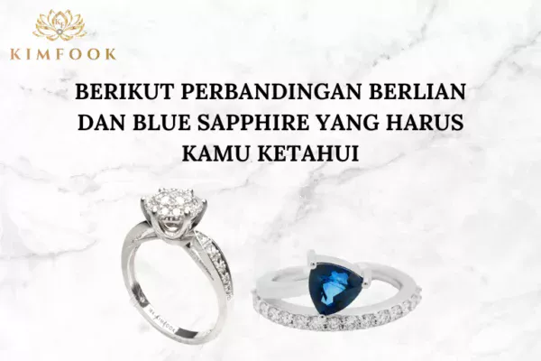 Kelebihan Blue dan Putih Berlian Cincin Pernikahan