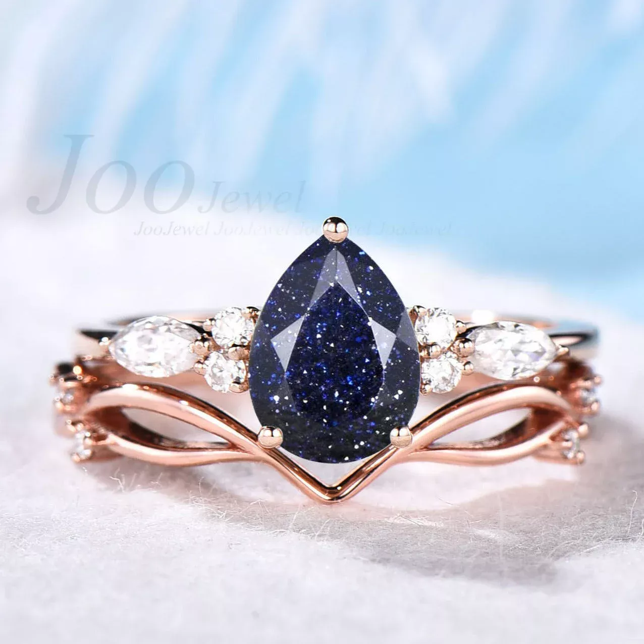 Kelebihan Blue Sandstone Wedding Ring