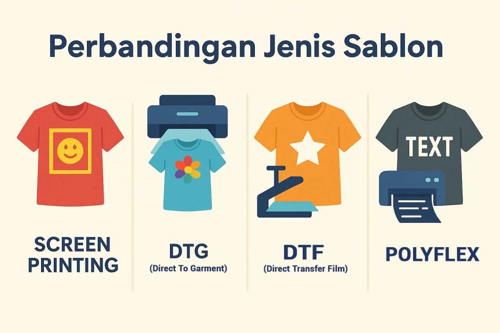 Jenis-jenis Jasa Sablon Kaos Cepat