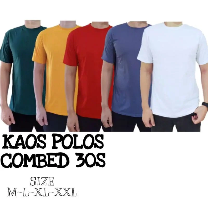 Kaos Polos Katun Kombed untuk Berbagai Kegiatan